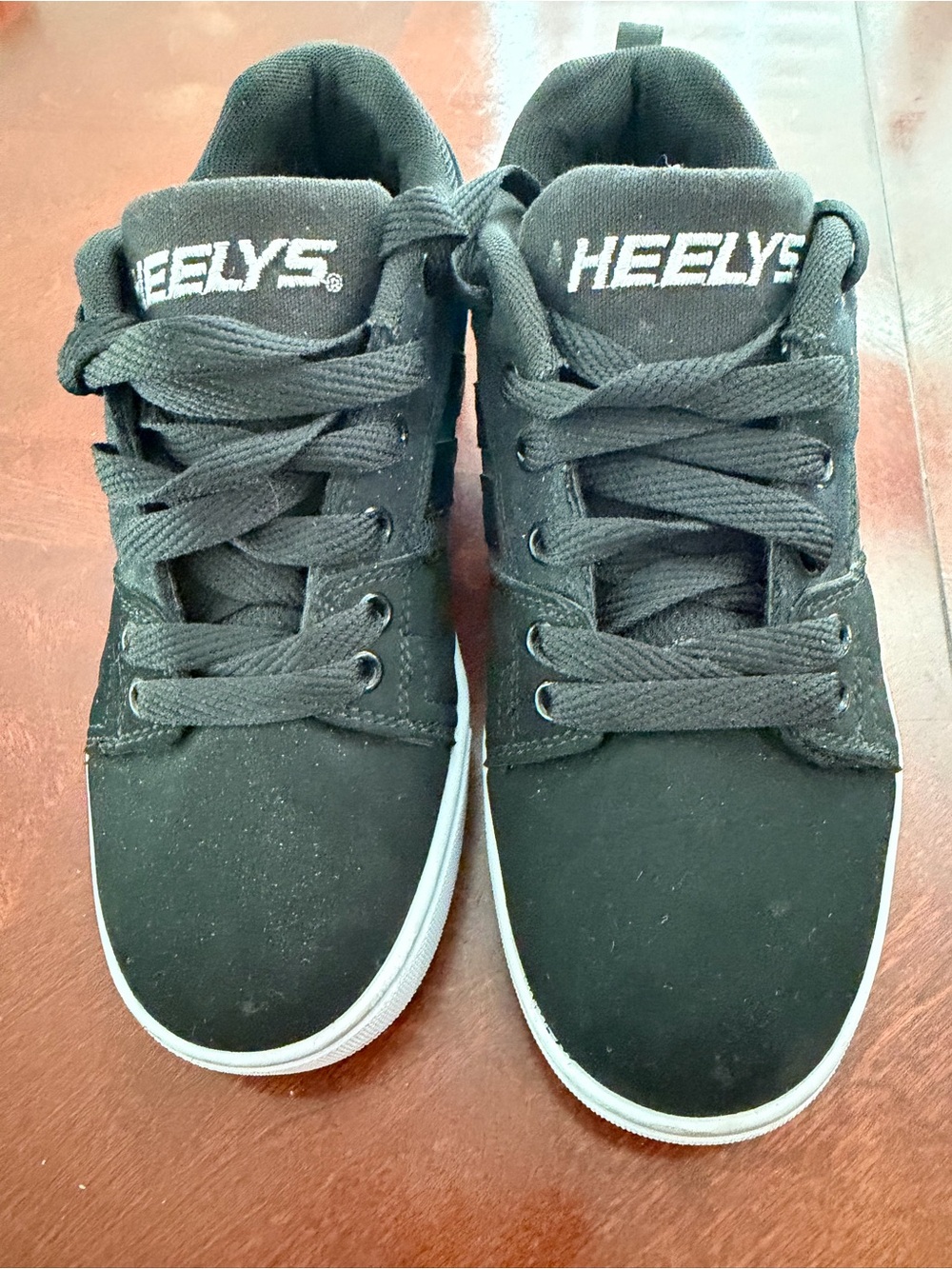 Heelys Kids Black Lace-Up Skate Sneakers with White Trim